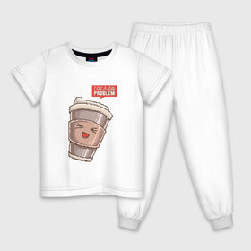 Детская пижама хлопок с принтом 8 бит Латте в Петрозаводске, 100% хлопок |  брюки и футболка прямого кроя, без карманов, на брюках мягкая резинка на поясе и по низу штанин
 | 8 bit | 8bit | 8бит | art | coffee | cup | cute | kawaii | mug | pixel | pixelart | problem | арт | восьмибитная | восьмибитные | кавайный | капучино | кофе | кофеек | милота | милый | пиксели | пиксель | пиксельная | проблема | стакан