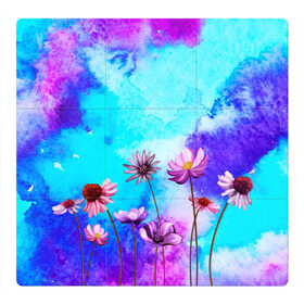 Магнитный плакат 3Х3 с принтом Цветов аромат в Петрозаводске, Полимерный материал с магнитным слоем | 9 деталей размером 9*9 см | flowers | акварельные | бабочки | бутоны | градиент | искусство | картины | краски | красочные | лепестки | лучшая | любимая | небеса | облака | пейзаж | подарок | поле | полевые | природа | растения