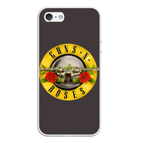 Чехол для iPhone 5/5S матовый с принтом Guns n Roses в Петрозаводске, Силикон | Область печати: задняя сторона чехла, без боковых панелей | music | rock | группа | звезда | рок