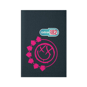 Обложка для паспорта матовая кожа с принтом Blink 182 в Петрозаводске, натуральная матовая кожа | размер 19,3 х 13,7 см; прозрачные пластиковые крепления | Тематика изображения на принте: music | rock | музыка | рок