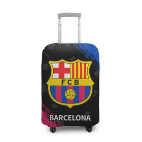 Чехол для чемодана 3D с принтом BARCELONA / БАРСЕЛОНА в Петрозаводске, 86% полиэфир, 14% спандекс | двустороннее нанесение принта, прорези для ручек и колес | barca | barcelona | barsa | barselona | fcb | logo | messi | барса | барселона | знак | клуб | лого | логотип | логотипы | месси | символ | символы | футбол | футбольная | футбольный