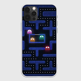 Чехол для iPhone 12 Pro с принтом Pacman в Петрозаводске, силикон | область печати: задняя сторона чехла, без боковых панелей | pac man | pacman | аркады | пакмэн