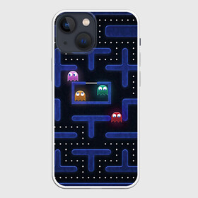 Чехол для iPhone 13 mini с принтом Pacman в Петрозаводске,  |  | pac man | pacman | аркады | пакмэн