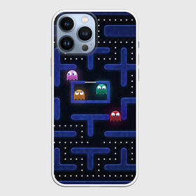 Чехол для iPhone 13 Pro Max с принтом Pacman в Петрозаводске,  |  | Тематика изображения на принте: pac man | pacman | аркады | пакмэн