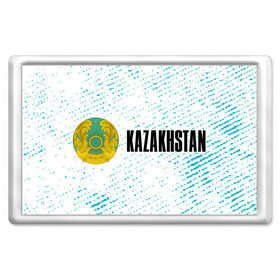 Магнит 45*70 с принтом KAZAKHSTAN / КАЗАХСТАН в Петрозаводске, Пластик | Размер: 78*52 мм; Размер печати: 70*45 | flag | kazakhstan | qazaqstan | герб | захах | казахстан | кахахи | лого | нур султан | республика | символ | страна | флаг