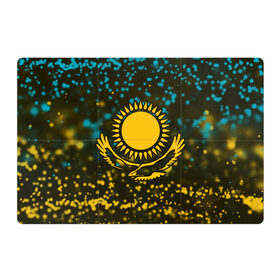 Магнитный плакат 3Х2 с принтом КАЗАХСТАН / KAZAKHSTAN в Петрозаводске, Полимерный материал с магнитным слоем | 6 деталей размером 9*9 см | flag | kazakhstan | qazaqstan | герб | захах | казахстан | кахахи | лого | нур султан | республика | символ | страна | флаг