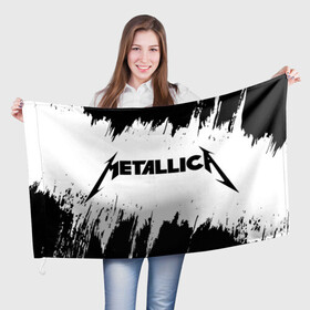 Флаг 3D с принтом METALLICA МЕТАЛЛИКА в Петрозаводске, 100% полиэстер | плотность ткани — 95 г/м2, размер — 67 х 109 см. Принт наносится с одной стороны | hetfield | james | logo | metal | metalica | metallica | music | rock | star | джеймс | звезда | знак | ларс | лого | логотип | логотипы | метал | металика | металлика | музыка | рок | символ | символы | ульрих | хэтфилд