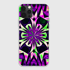 Чехол для iPhone 12 Pro Max с принтом Kaleidoscope в Петрозаводске, Силикон |  | Тематика изображения на принте: abstraction | fractal | kaleidoscope | light green | pattern | purple | symmetry | абстракция | калейдоскоп | салатовый | симметрия | узор | фиолетовый | фрактал