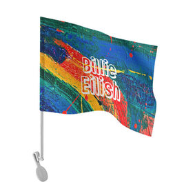 Флаг для автомобиля с принтом BILLIE EILISH WYWG в Петрозаводске, 100% полиэстер | Размер: 30*21 см | billie | billie eilish | eilish | айлиш | билли | билли айлиш