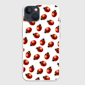 Чехол для iPhone 13 с принтом Нашествие божьих коровок в Петрозаводске,  |  | animals | cute | girl | ladybug | nature | pattern | red | summer | бабочки | божьи коровки | божья коровка | горошек | девушкам | животные | жук | жуки | кружочки | крылья | лето | милые | насекомые | паттерн | пауки | подарок