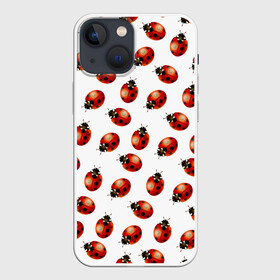 Чехол для iPhone 13 mini с принтом Нашествие божьих коровок в Петрозаводске,  |  | animals | cute | girl | ladybug | nature | pattern | red | summer | бабочки | божьи коровки | божья коровка | горошек | девушкам | животные | жук | жуки | кружочки | крылья | лето | милые | насекомые | паттерн | пауки | подарок