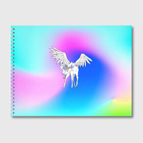 Альбом для рисования с принтом Пегас Гелиос в Петрозаводске, 100% бумага
 | матовая бумага, плотность 200 мг. | Тематика изображения на принте: anime | luna | princess | sailor moon | wings | ангел | градиент | детям | единорог | звезды | конь | красивый | крылья | лошадка | луна | любовь | марс | мифический | небеса | перья | радуга | сейлор мун | сказочный | токио