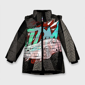 Зимняя куртка для девочек 3D с принтом JDM Toyota Altezza в Петрозаводске, ткань верха — 100% полиэстер; подклад — 100% полиэстер, утеплитель — 100% полиэстер. | длина ниже бедра, удлиненная спинка, воротник стойка и отстегивающийся капюшон. Есть боковые карманы с листочкой на кнопках, утяжки по низу изделия и внутренний карман на молнии. 

Предусмотрены светоотражающий принт на спинке, радужный светоотражающий элемент на пуллере молнии и на резинке для утяжки. | 1g ge | 1g gte | 1uz fe | 2jz gte | 2jzge | 3sfe | 3sgte | 3uz fe | alteza | altezza | auto | drag | drift | import | is 300 | is300 | japan | jdm | lexus | motorsport | nippon | tuning | авто | гонка | гонки | джимкана | драг | дрифт | дрэг | ждм |