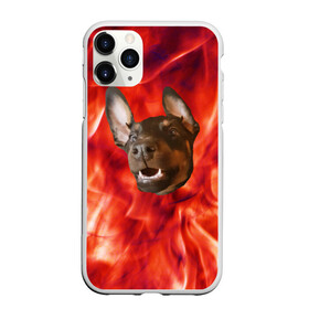 Чехол для iPhone 11 Pro матовый с принтом Огненый Пес в Петрозаводске, Силикон |  | Тематика изображения на принте: голова | горячий | горящий | доберман | животное | зверек | зверь | зубы | клык | красный | лицо | овчарка | огонь | пес | пламя | рот | ротвейлер | свет | собака | удивленный | улыбка | щенок