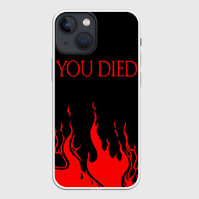 Чехол для iPhone 13 mini с принтом YOU DIED в Петрозаводске,  |  | dark souls | dark souls iii | дарк солс | дарк соулс | темные души | черные души