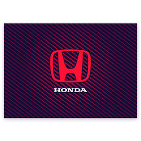 Поздравительная открытка с принтом HONDA / ХОНДА в Петрозаводске, 100% бумага | плотность бумаги 280 г/м2, матовая, на обратной стороне линовка и место для марки
 | Тематика изображения на принте: accord | auto | civic | crv | honda | jylf | logo | moto | motors | racing | sport | авто | автомобиль | аккорд | гонки | гоночный | лого | логотип | логотипы | марка | мото | моторс | мотоцикл | рщтвф | серия | символ | символы | спорт