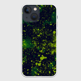 Чехол для iPhone 13 mini с принтом Camouflage в Петрозаводске,  |  | camouflage | paint | paints | брызги | брызги краски | брызги красок | жёлто зеленый | зеленая | зелено жёлтый | зеленый | зеленый камуфляж | камуфляж | краска | краски | милитари | пятна краски | разводы
