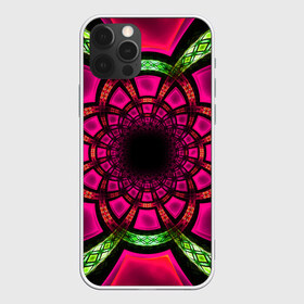 Чехол для iPhone 12 Pro Max с принтом Morella в Петрозаводске, Силикон |  | abstraction | fractal | glow | pattern | pink | symmetry | абстракция | розовый | свечение | симметрия | узор | фрактал