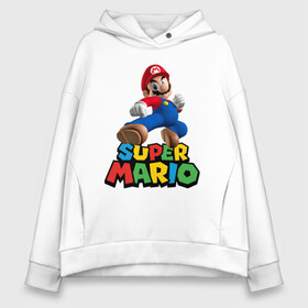 Женское худи Oversize хлопок с принтом Super Mario в Петрозаводске, френч-терри — 70% хлопок, 30% полиэстер. Мягкий теплый начес внутри —100% хлопок | боковые карманы, эластичные манжеты и нижняя кромка, капюшон на магнитной кнопке | game | mario kart live home circuit | super mario | super mario 3d world | super mario 64 | super mario galaxy | super mario sunshine | гумба | игра super mario | игра марио | йоши | купалинги | лакиту | луиджи | марио | надпись | нинтендо | 