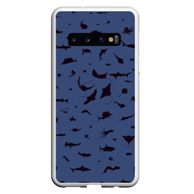 Чехол для Samsung Galaxy S10 с принтом Manta в Петрозаводске, Силикон | Область печати: задняя сторона чехла, без боковых панелей | dolphin | fish | killer whale | manta | see life | shark | акула | дельфин | касатка | морские обитатели | рыба