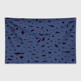 Флаг-баннер с принтом Manta в Петрозаводске, 100% полиэстер | размер 67 х 109 см, плотность ткани — 95 г/м2; по краям флага есть четыре люверса для крепления | dolphin | fish | killer whale | manta | see life | shark | акула | дельфин | касатка | морские обитатели | рыба