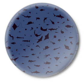 Значок с принтом Manta в Петрозаводске,  металл | круглая форма, металлическая застежка в виде булавки | dolphin | fish | killer whale | manta | see life | shark | акула | дельфин | касатка | морские обитатели | рыба