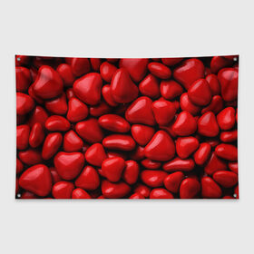 Флаг-баннер с принтом леденец сердце в Петрозаводске, 100% полиэстер | размер 67 х 109 см, плотность ткани — 95 г/м2; по краям флага есть четыре люверса для крепления | heart | конфета | леденец | сердце | сладость