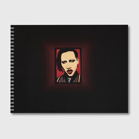 Альбом для рисования с принтом Marilyn Manson в Петрозаводске, 100% бумага
 | матовая бумага, плотность 200 мг. | Тематика изображения на принте: manson | marilyn | marilyn manson | мэнсон | мэрилин | мэрилин мэнсон