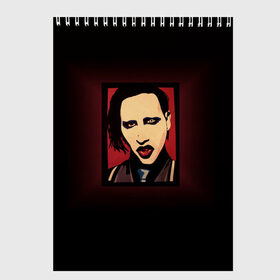 Скетчбук с принтом Marilyn Manson в Петрозаводске, 100% бумага
 | 48 листов, плотность листов — 100 г/м2, плотность картонной обложки — 250 г/м2. Листы скреплены сверху удобной пружинной спиралью | manson | marilyn | marilyn manson | мэнсон | мэрилин | мэрилин мэнсон