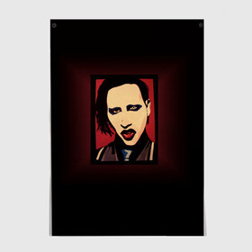 Постер с принтом Marilyn Manson в Петрозаводске, 100% бумага
 | бумага, плотность 150 мг. Матовая, но за счет высокого коэффициента гладкости имеет небольшой блеск и дает на свету блики, но в отличии от глянцевой бумаги не покрыта лаком | manson | marilyn | marilyn manson | мэнсон | мэрилин | мэрилин мэнсон
