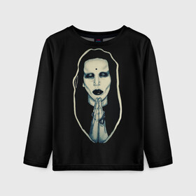 Детский лонгслив 3D с принтом Marilyn Manson в Петрозаводске, 100% полиэстер | длинные рукава, круглый вырез горловины, полуприлегающий силуэт
 | manson | marilyn | marilyn manson | мэнсон | мэрилин | мэрилин мэнсон
