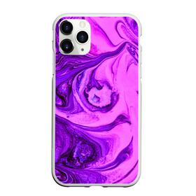Чехол для iPhone 11 Pro Max матовый с принтом PurpleDEL в Петрозаводске, Силикон |  | Тематика изображения на принте: abstraction | liquid | purple | stains | watercolor | абстракция | акварель | жидкий | разводы | фиолетовый