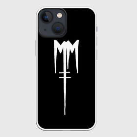 Чехол для iPhone 13 mini с принтом Marilyn Manson в Петрозаводске,  |  | goth | gothic | manson | marilyn | metal | mm | music | rock | гот | готы | метал | мэнсон | мэрилин | рок