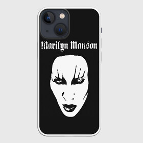 Чехол для iPhone 13 mini с принтом Marilyn Manson в Петрозаводске,  |  | goth | gothic | manson | marilyn | metal | mm | music | rock | гот | готы | метал | мэнсон | мэрилин | рок