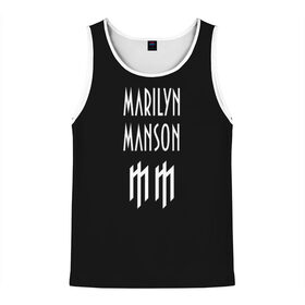 Мужская майка 3D с принтом Marilyn Manson в Петрозаводске, 100% полиэстер | круглая горловина, приталенный силуэт, длина до линии бедра. Пройма и горловина окантованы тонкой бейкой | manson | marilyn | marilyn manson | мэнсон | мэрилин | мэрилин мэнсон