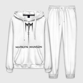 Мужской костюм 3D с принтом Marilyn Manson в Петрозаводске, 100% полиэстер | Манжеты и пояс оформлены тканевой резинкой, двухслойный капюшон со шнурком для регулировки, карманы спереди | manson | marilyn | marilyn manson | мэнсон | мэрилин | мэрилин мэнсон