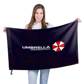 Флаг 3D с принтом UMBRELLA CORP / АМБРЕЛЛА в Петрозаводске, 100% полиэстер | плотность ткани — 95 г/м2, размер — 67 х 109 см. Принт наносится с одной стороны | corp | corporation | evil | game | games | logo | resident | umbrella | амбрелла | зла | зонт | зонтик | игра | игры | корп | корпорация | лого | логотип | обитель | резидент | символ | эвил