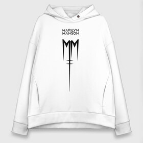 Женское худи Oversize хлопок с принтом TRDMrnMsn Marilyn Manson в Петрозаводске, френч-терри — 70% хлопок, 30% полиэстер. Мягкий теплый начес внутри —100% хлопок | боковые карманы, эластичные манжеты и нижняя кромка, капюшон на магнитной кнопке | art | logo | manson | marilyn | rock | usa | великий | лого | логотип | мэнсон | мэрилин | рок | ужасный