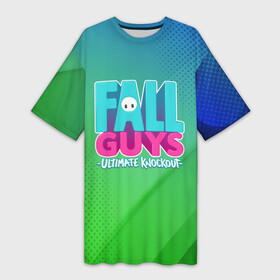 Платье-футболка 3D с принтом FALL GUYS в Петрозаводске,  |  | fal | fall | fallguys | guys | knockout | ultimate | гайс | фалл | фол | фолгайс | фолл | фоллгайс