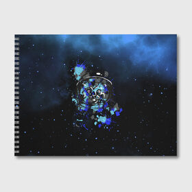 Альбом для рисования с принтом Космический кот в Петрозаводске, 100% бумага
 | матовая бумага, плотность 200 мг. | space | stars | вселенная | звезды | космос
