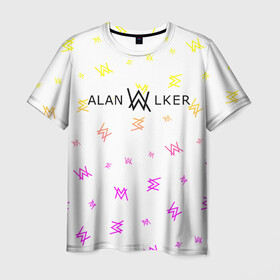 Мужская футболка 3D с принтом ALAN WALKER / АЛАН УОКЕР в Петрозаводске, 100% полиэфир | прямой крой, круглый вырез горловины, длина до линии бедер | Тематика изображения на принте: alan | faded | house | logo | music | walker | алан | вокер | волкер | диджей | лого | логотип | логотипы | музыка | музыкант | символ | символы | танцеальная | уокер | хаус | электронная