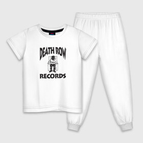 Детская пижама хлопок с принтом Death Row Records в Петрозаводске, 100% хлопок |  брюки и футболка прямого кроя, без карманов, на брюках мягкая резинка на поясе и по низу штанин
 | death row | dr dre | hip hop | rap | snoop dogg