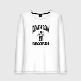 Женский лонгслив хлопок с принтом Death Row Records в Петрозаводске, 100% хлопок |  | death row | dr dre | hip hop | rap | snoop dogg