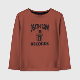 Детский лонгслив хлопок с принтом Death Row Records в Петрозаводске, 100% хлопок | круглый вырез горловины, полуприлегающий силуэт, длина до линии бедер | death row | dr dre | hip hop | rap | snoop dogg