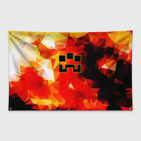 Флаг-баннер с принтом Minecraft Dungeons в Петрозаводске, 100% полиэстер | размер 67 х 109 см, плотность ткани — 95 г/м2; по краям флага есть четыре люверса для крепления | blox | creeper | dungeons | geometry | logo games | orange | pixel | red | steve | алекс | геометрия | детям | крипер | куб | логотипы игр | майнкрафт | мальчикам | мобы | огненный | огонь | пигги | пиксель | пиксельный | подземелья