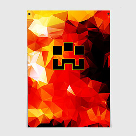 Постер с принтом Minecraft Dungeons в Петрозаводске, 100% бумага
 | бумага, плотность 150 мг. Матовая, но за счет высокого коэффициента гладкости имеет небольшой блеск и дает на свету блики, но в отличии от глянцевой бумаги не покрыта лаком | blox | creeper | dungeons | geometry | logo games | orange | pixel | red | steve | алекс | геометрия | детям | крипер | куб | логотипы игр | майнкрафт | мальчикам | мобы | огненный | огонь | пигги | пиксель | пиксельный | подземелья