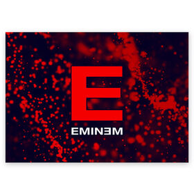 Поздравительная открытка с принтом EMINEM / ЭМИНЕМ в Петрозаводске, 100% бумага | плотность бумаги 280 г/м2, матовая, на обратной стороне линовка и место для марки
 | Тематика изображения на принте: eminem | logo | music | oldschool | rap | raper | еминем | лого | логотип | логотипы | музыка | музыкант | олдскул | рэп | рэпер | рэппер | символ | символы | эминем