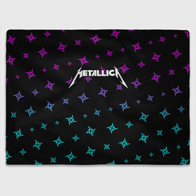 Плед 3D с принтом METALLICA / МЕТАЛЛИКА в Петрозаводске, 100% полиэстер | закругленные углы, все края обработаны. Ткань не мнется и не растягивается | Тематика изображения на принте: hetfield | james | logo | metal | metalica | metallica | music | rock | star | джеймс | звезда | знак | ларс | лого | логотип | логотипы | метал | металика | металлика | музыка | рок | символ | символы | ульрих | хэтфилд
