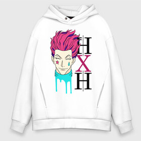 Мужское худи Oversize хлопок с принтом Hunter x Hunter Hisoka в Петрозаводске, френч-терри — 70% хлопок, 30% полиэстер. Мягкий теплый начес внутри —100% хлопок | боковые карманы, эластичные манжеты и нижняя кромка, капюшон на магнитной кнопке | anime | hisoka | hunter x hunter | аниме | манга | охотник х охотник | хантер хантер | хантеры