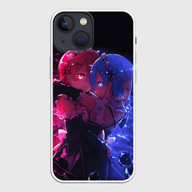 Чехол для iPhone 13 mini с принтом Re:Zero Rem and Ram в Петрозаводске,  |  | anime girls | beatrice re zero | emilia re zero | isekai seikatsu | kara hajimeru | puck re zero | ram re zero | re zero | re:zero | rem re zero | аниме | аниме re zero | анимэ | жизнь с нуля в альтернативном мире | манга | рам ре зеро | ранобэ